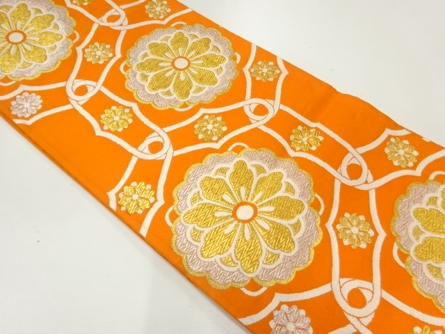 アンティーク　華紋織出し袋帯（着用可）